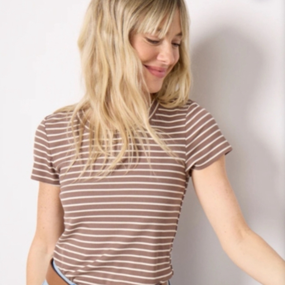Striped Brown Women's Top